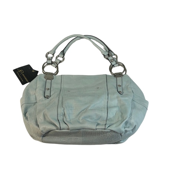 b. makowsky NWT Leather Cornith-style Tote in Bluebell - Picture 4 of 10